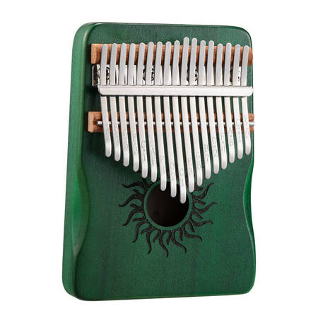 Huashu Kalimba Sacred Sun - 17-tone Poplar Green C-MAJOR (major)