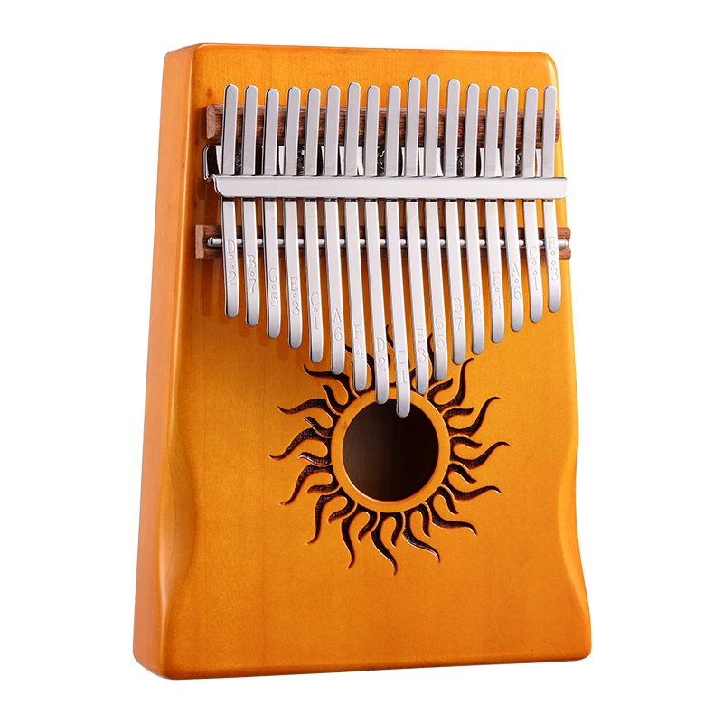 Huashu Kalimba Sacred Sun - 17-Tone Poplar Yellow C-MAJOR (major)