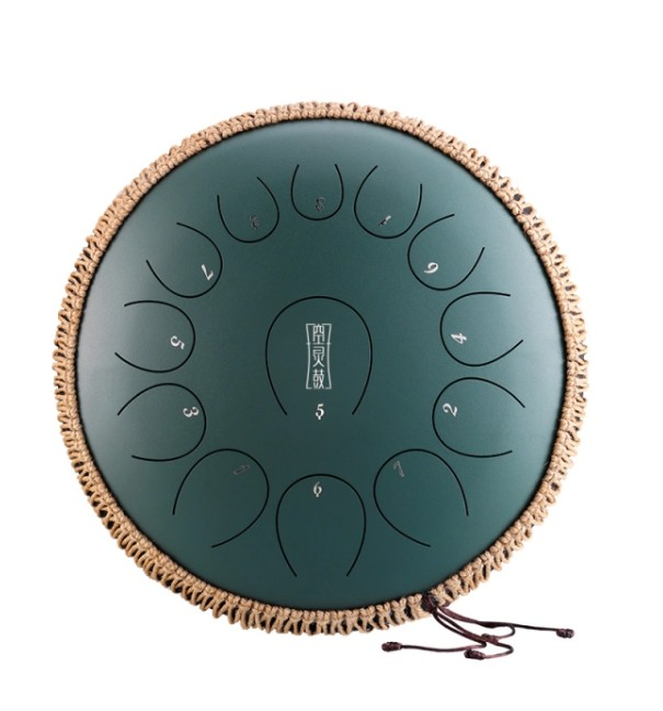Huashu TY13-14 Tongue Drum - 13 tones - 36cm - G Mixolydian (C MAJOR) green