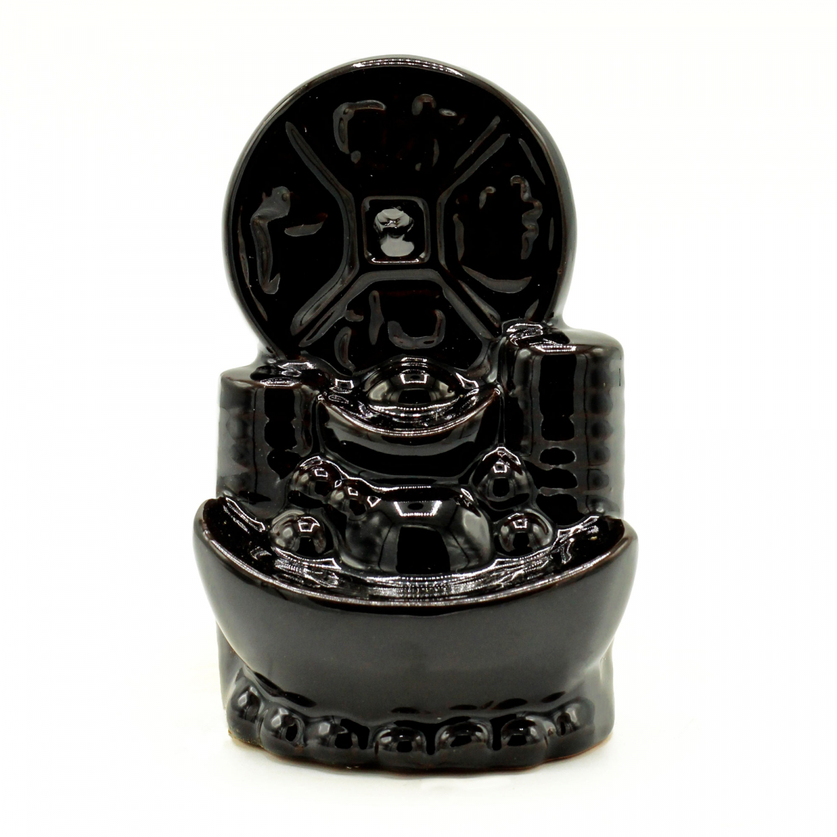 Incense Cone Holder with Flowing Smoke - Chinese Coin