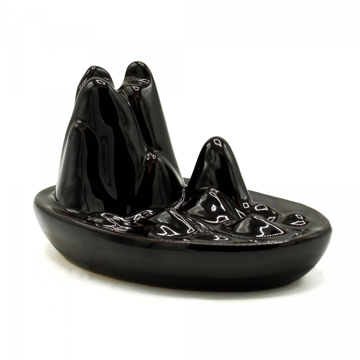 Incense Cone Holder with Flowing Smoke - Mini Mountain