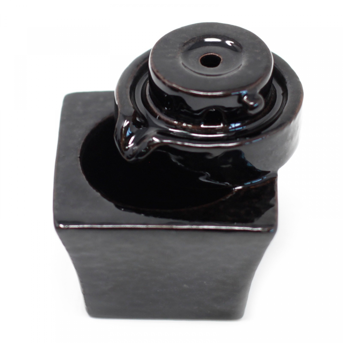 Incense Cone Holder with Flowing Smoke - Square Fountain
