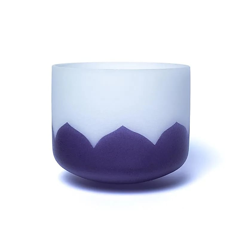 Indigo Crystal Singing Bowl Lotus - Chakra 6 - 20cm, A-tone, 432Hz