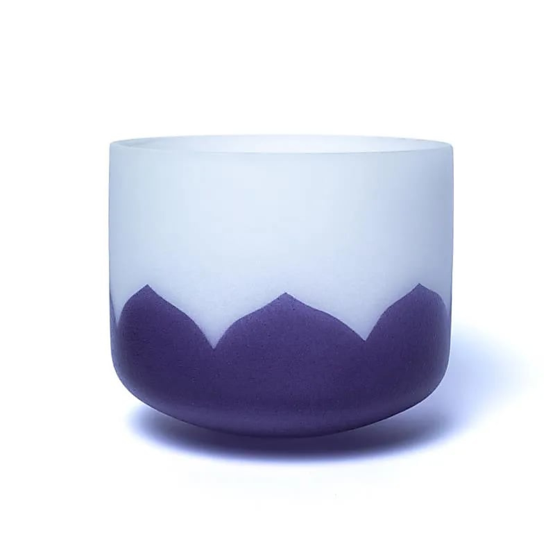Indigo Crystal Singing Bowl Lotus - Chakra 6 - 30cm, A-tone, 432Hz