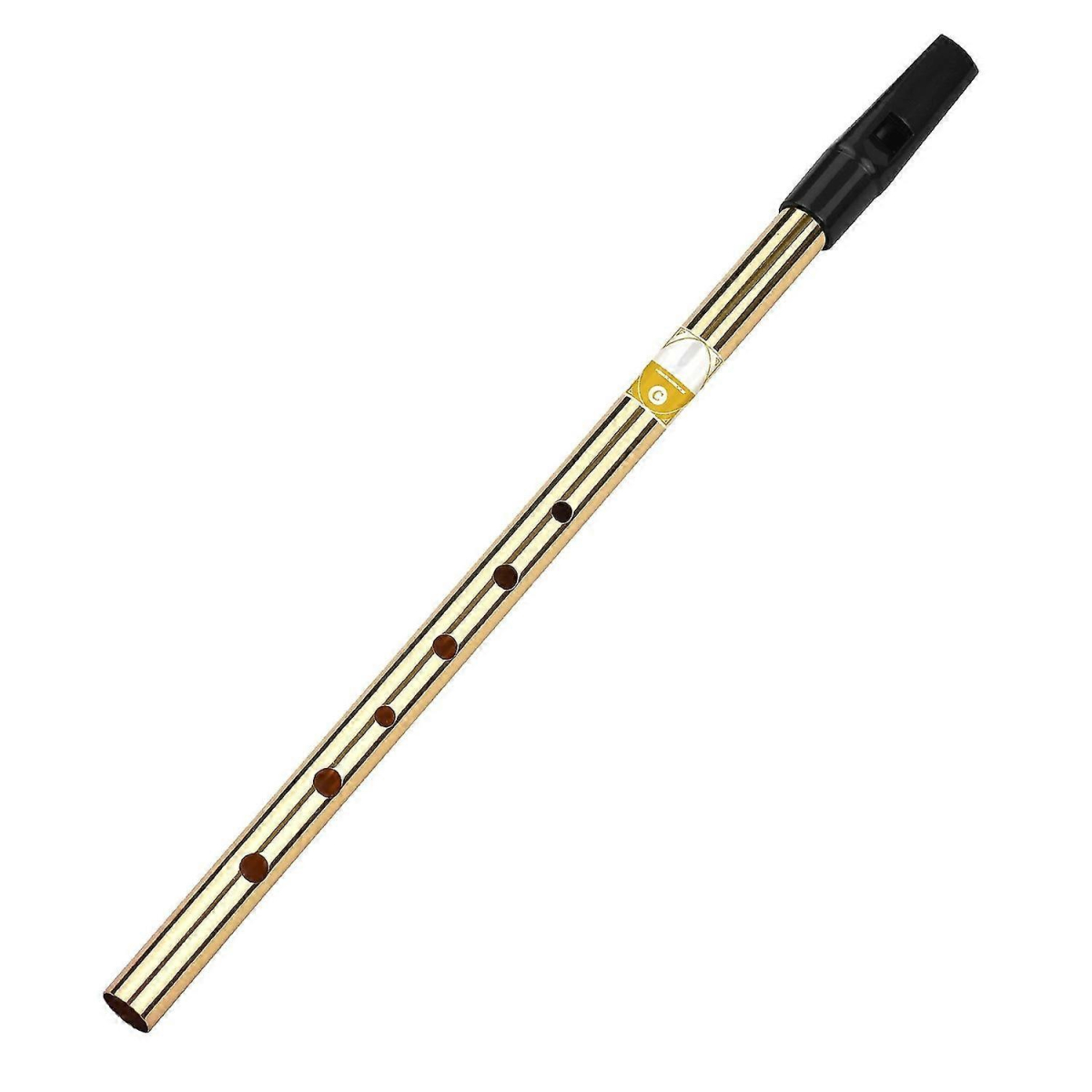 Irish flute in C tuning - 6-hole gold metal
