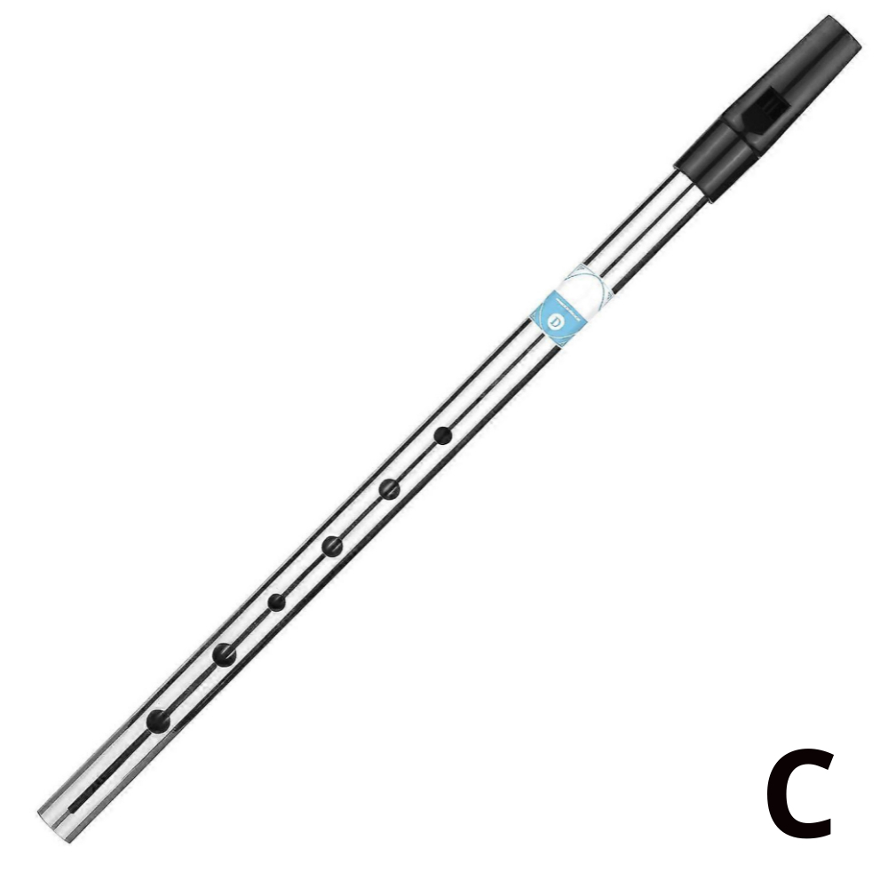 Irish flute in C tuning - silver metal 6-hole