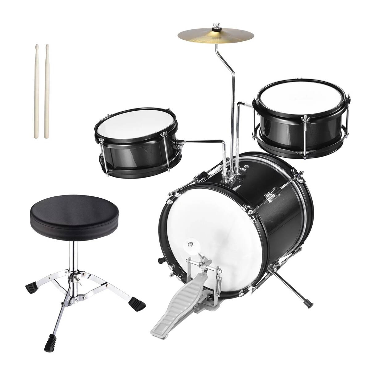 Kera Audio ZPD-3 Junior Drum Set in Black