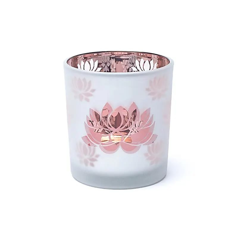 Matte/Metallic Candle Holder - Lotus (7.3x8cm)