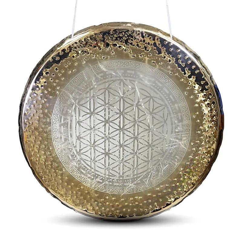 Mirror Gong Flower of Life 50 cm - polished meditation gong (2.48 kg)