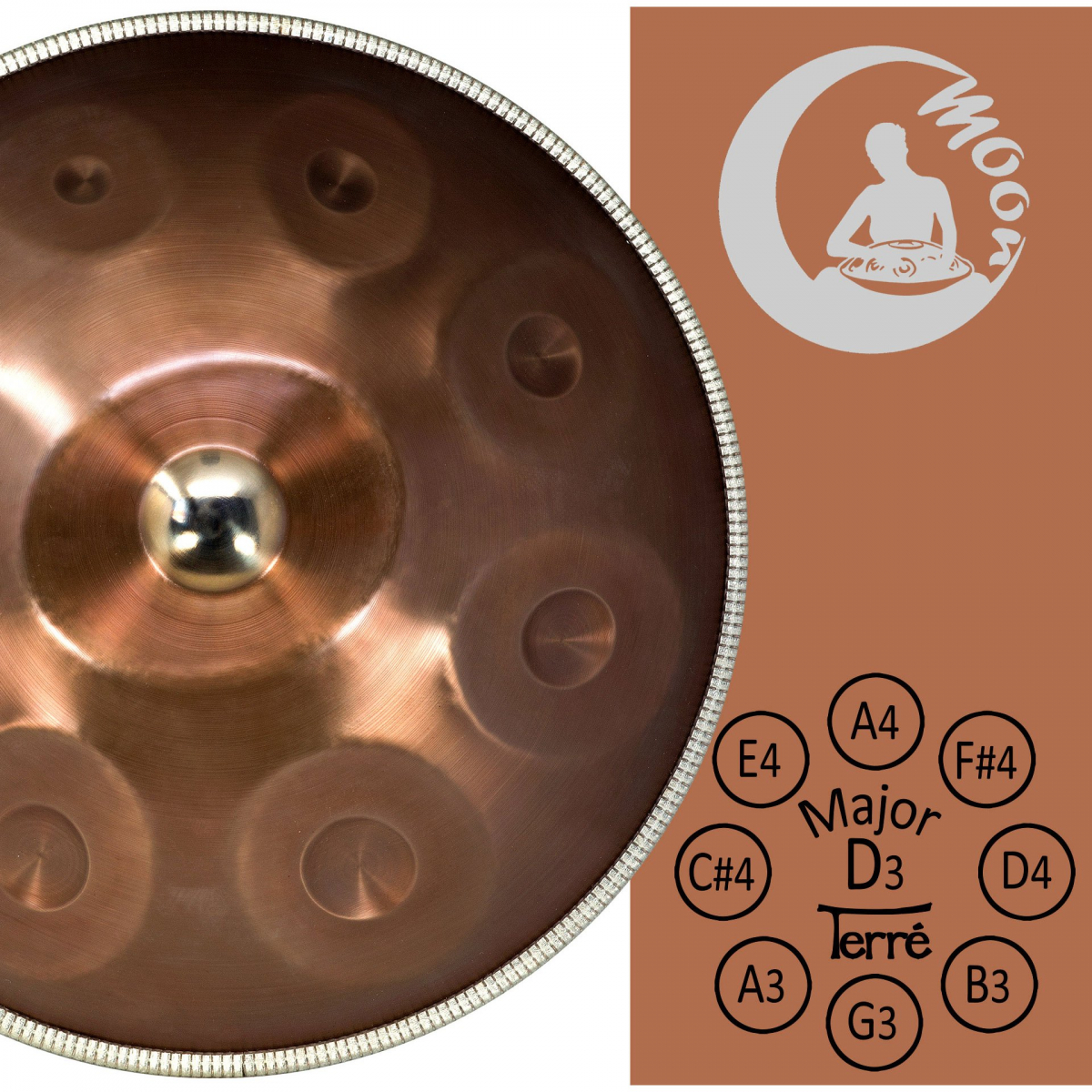 Moon II Handpan D-Major (DUR) by Terré