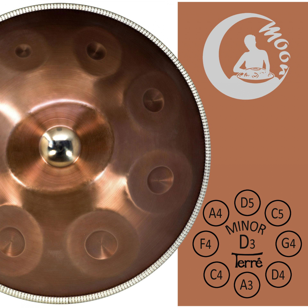 Moon II Handpan D-Minor Terré