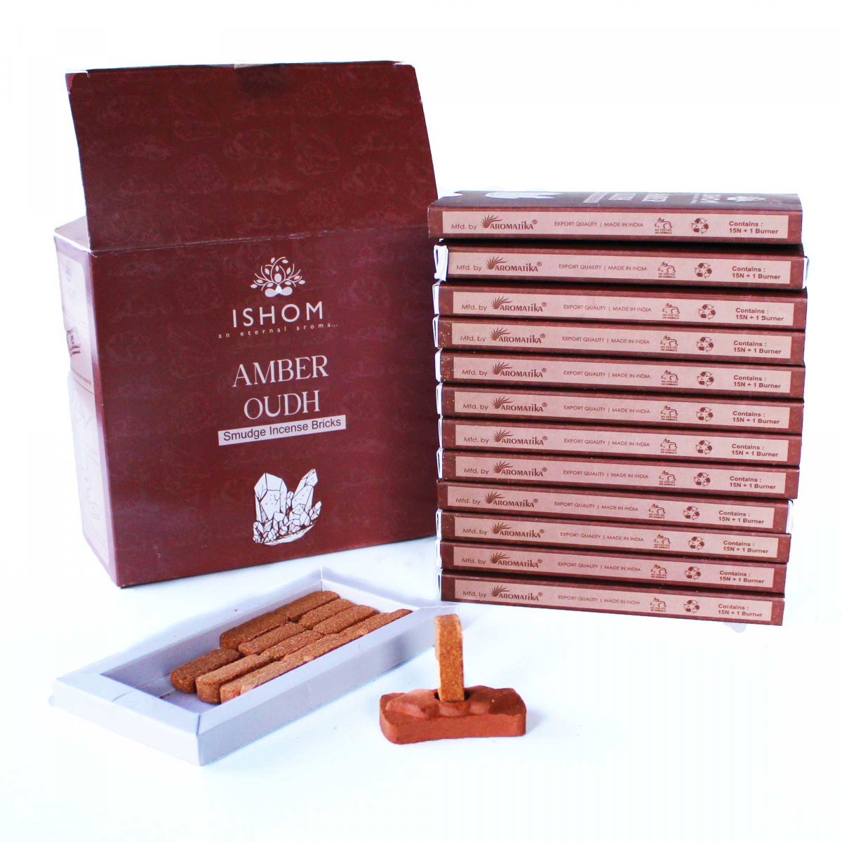 Natural Scented Bricks - Amber Wood, 15pcs