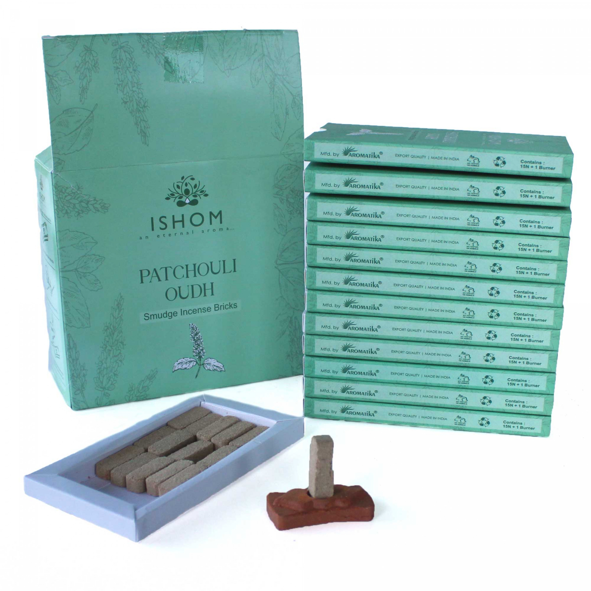 Natural Scented Bricks - Patchouli, 15pcs