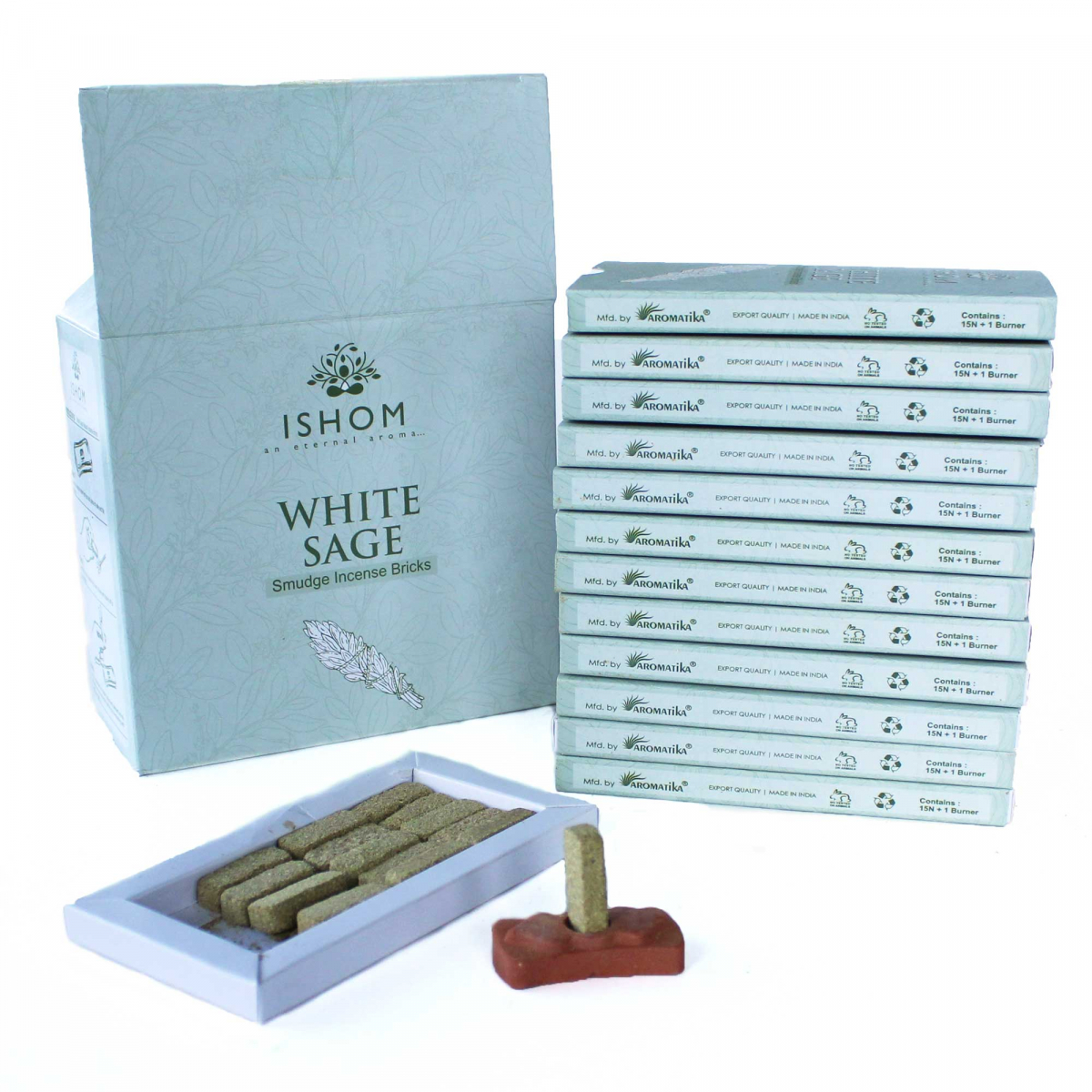 Natural Scented Bricks - White Sage, 15pcs