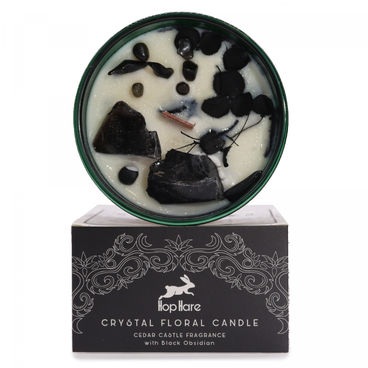 Obsidian Crystal Candle - Knight of Swords
