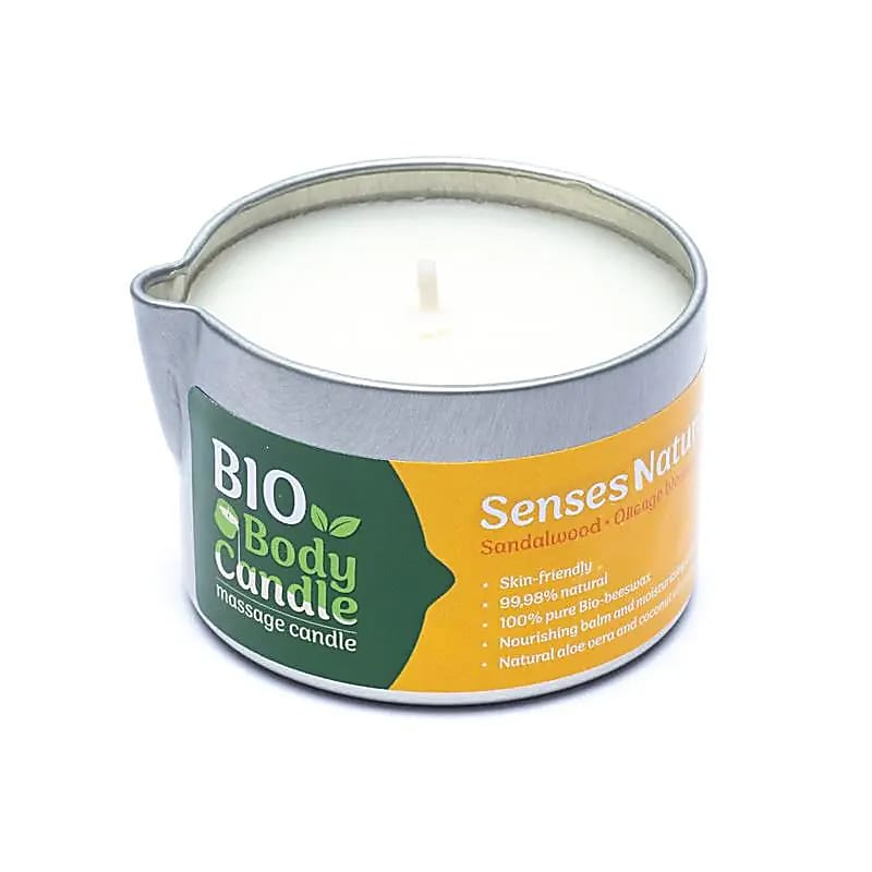 Organic Beeswax Massage Candle - Sandalwood & Orange Blossom, 100 ml