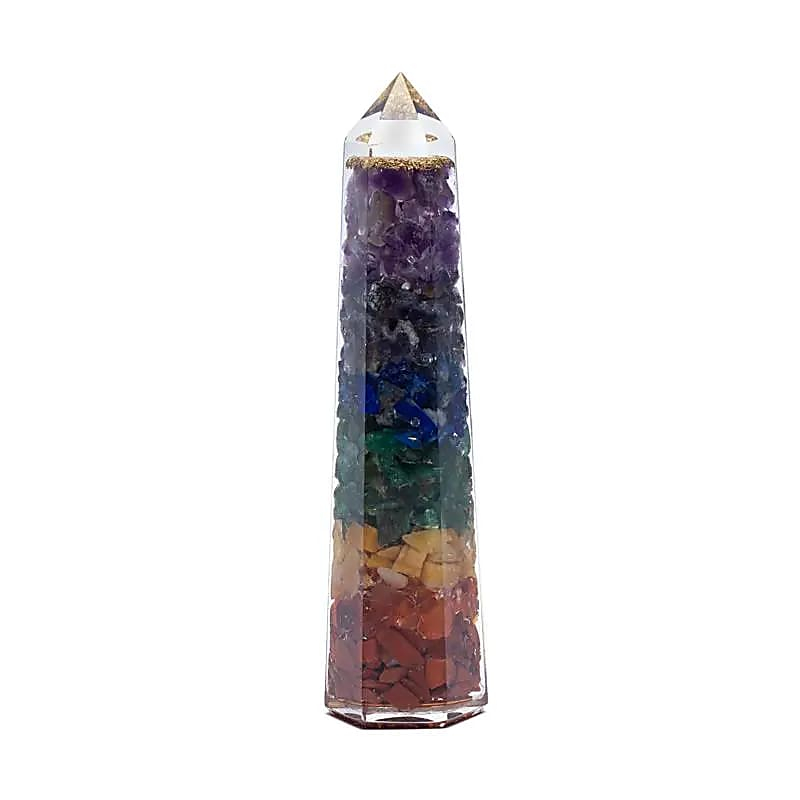 Orgonite Obelisk of 7 Chakras