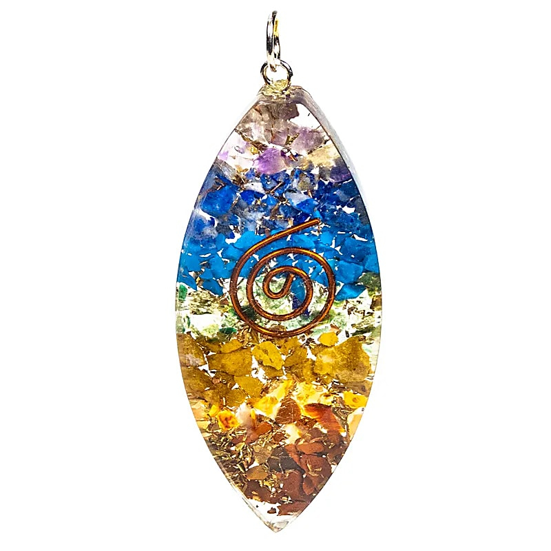 Orgonite Oval Pendant – Multicolored