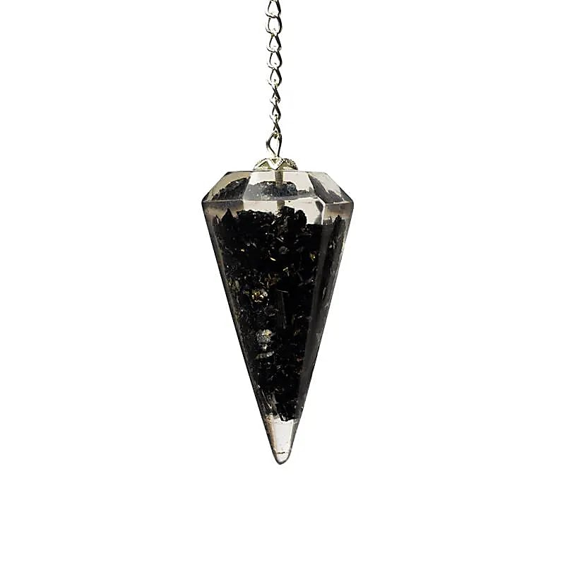 Orgonite Pendulum – Faceted Black Tourmaline