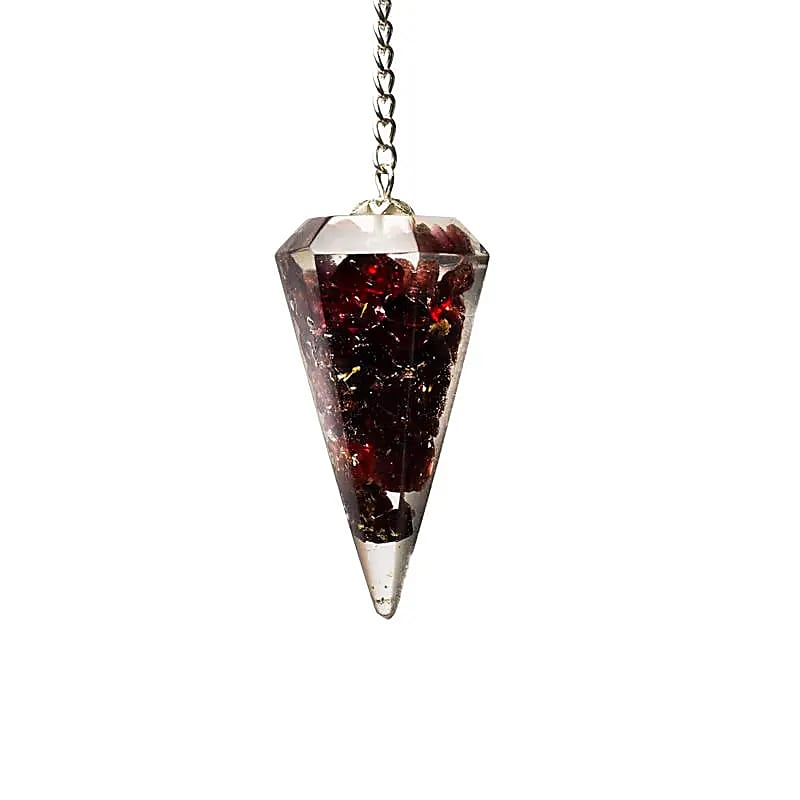 Orgonite Pendulum – Faceted Garnet