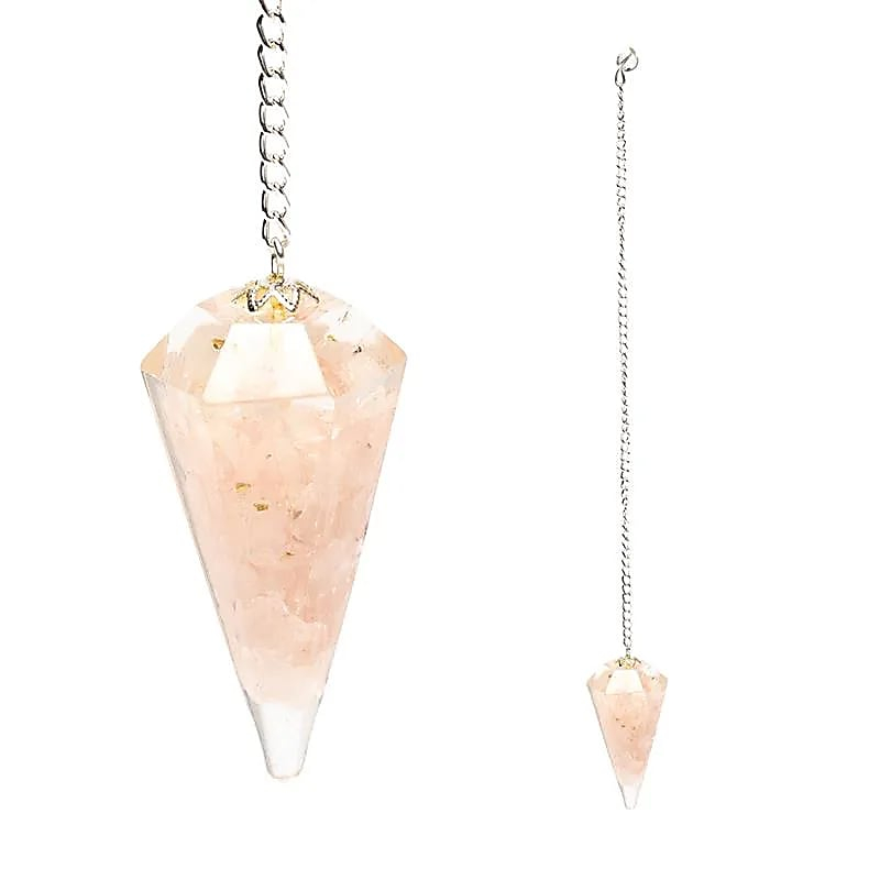 Orgonite Pendulum – Faceted Rose Quartz