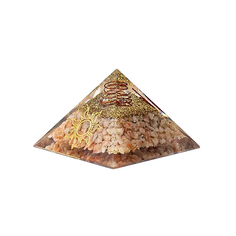 Orgonite Pyramid – Sunstone with Sun Symbol