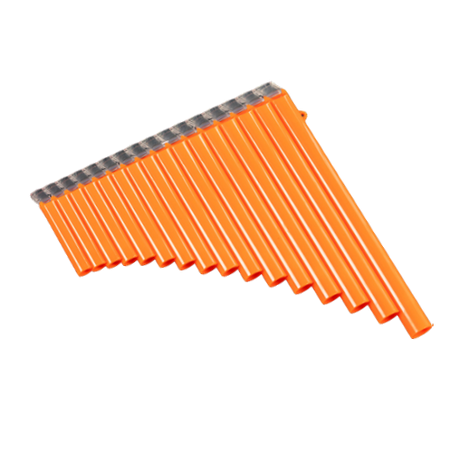 Pan Flute – 18 tones, orange – ABS resin – C major