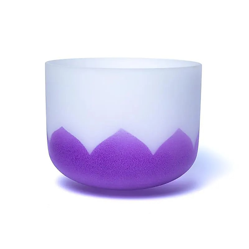 Purple Crystal Singing Bowl Lotus - Chakra 7 - 30cm, B-tone, 432Hz