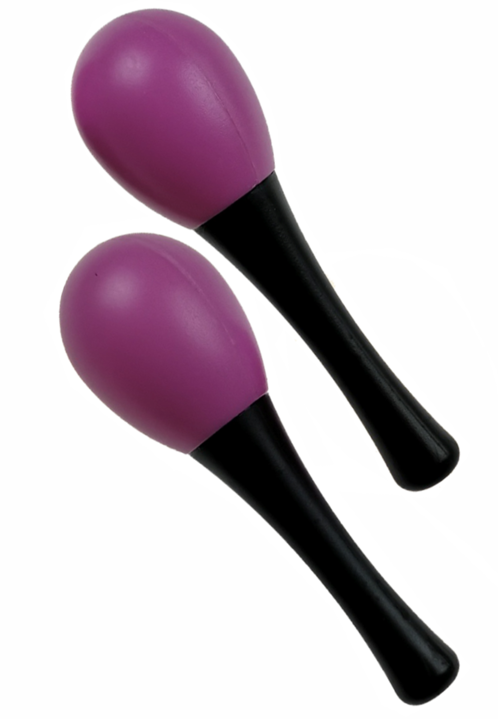 Purple Plastic Maracas, 2 pcs