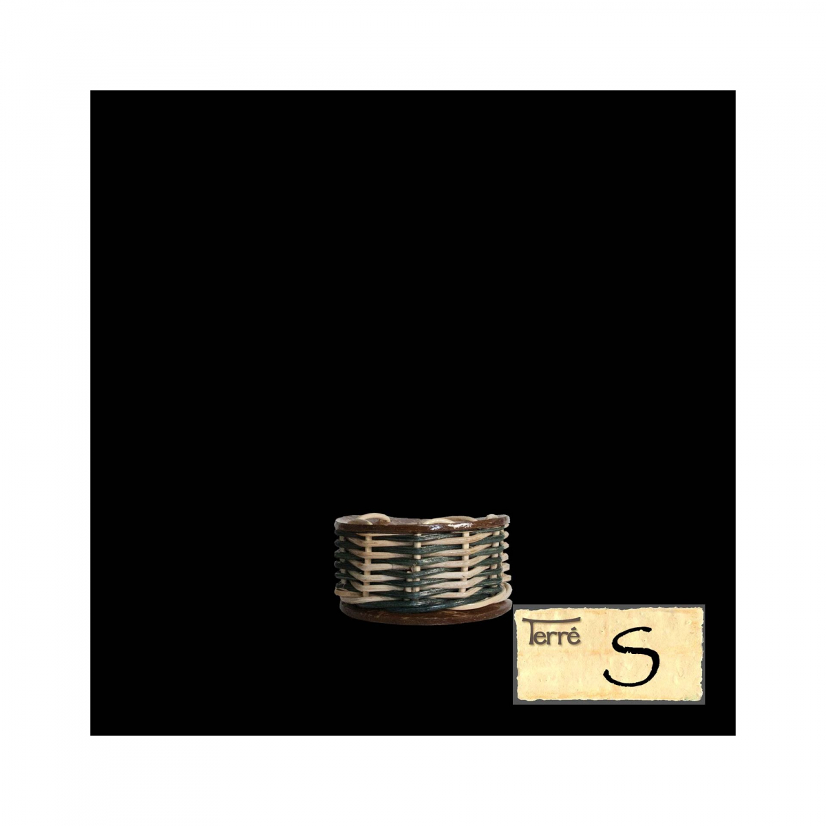 Rattan Cylinder Shaker with a Coconut Lid, Size S