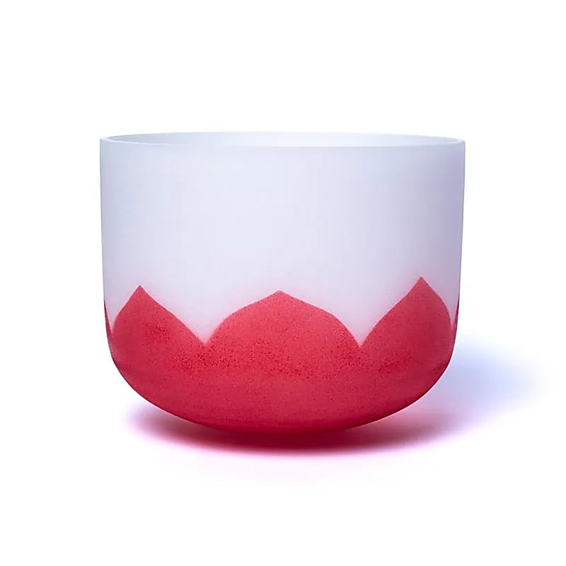 Red Crystal Singing Bowl - Lotus - Chakra 1 - 30cm, C-tone, 432Hz