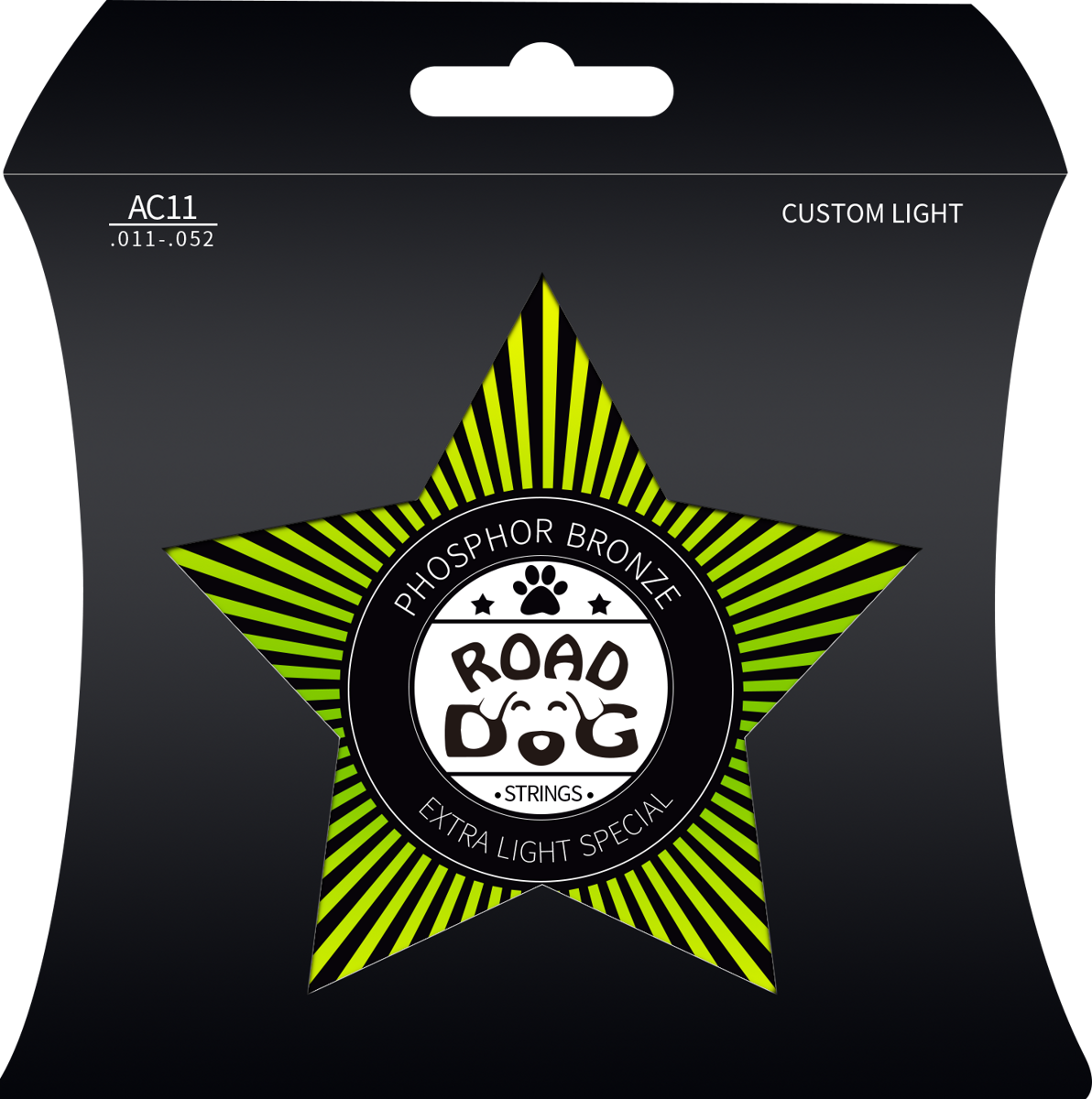 ROAD DOG AC11 Custom Light Phosphor Bronze Acoustic Guitar Strings