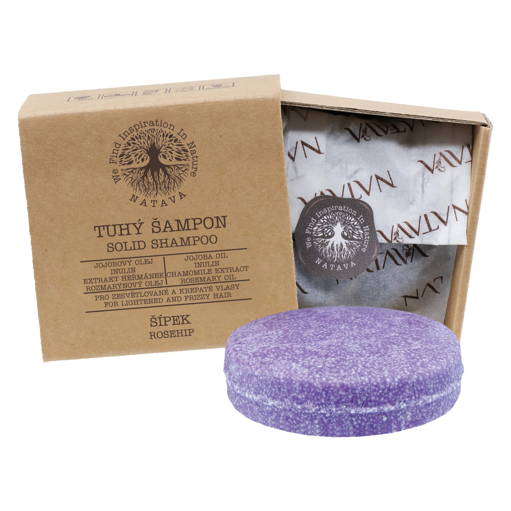 Rosehip Solid Shampoo - For Lightened and Frizzy Hair