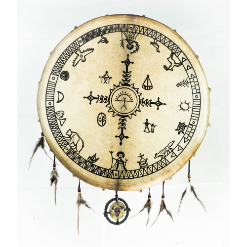 Saami Shamanic Drum Circle 40cm - Goat Skin