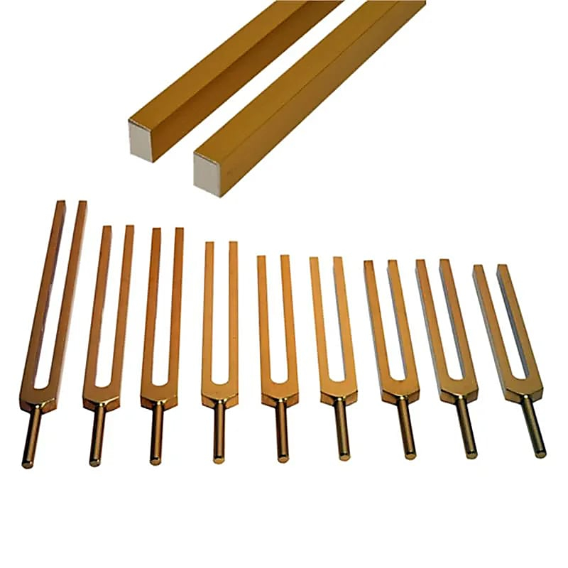 Sacred Solfeggio Tuning Forks - set of 9 pcs (gold, Secret Solfeggio)