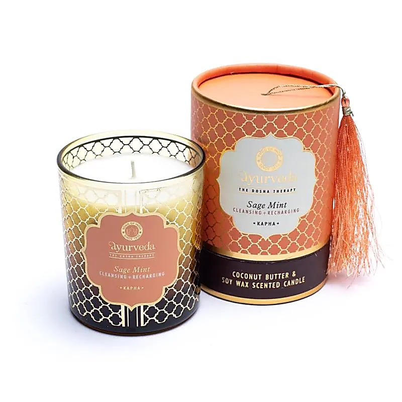 Sage and Mint Scented Candle, Ayurveda Kapha