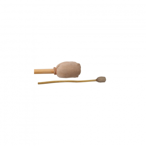 SHAMANIC DRUM STICK - WOOD - LEATHER