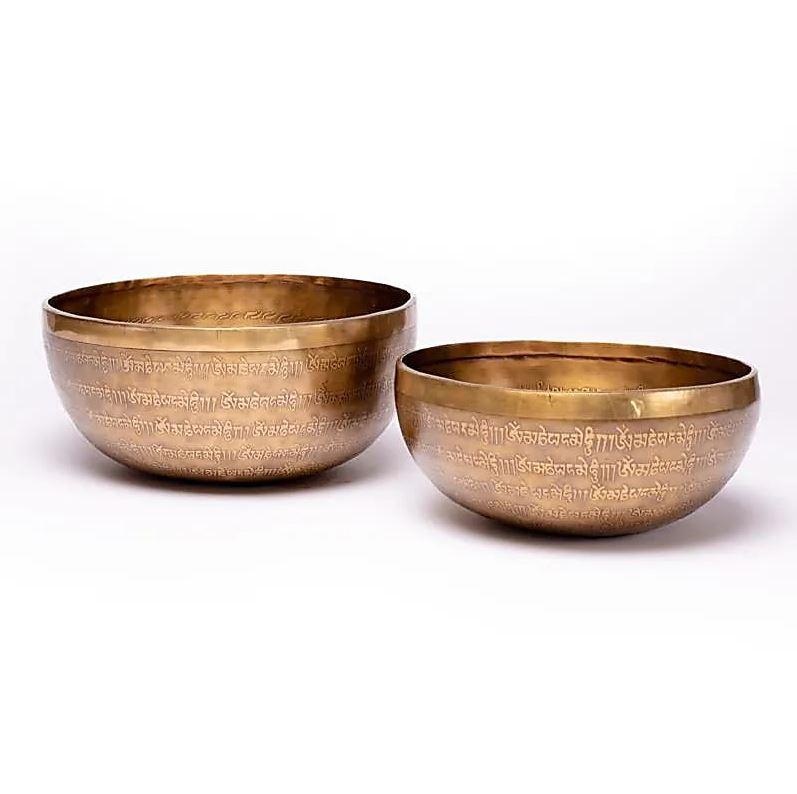 Singing Tibetan Bowl with Buddha Medicine Image ±2400-2650g