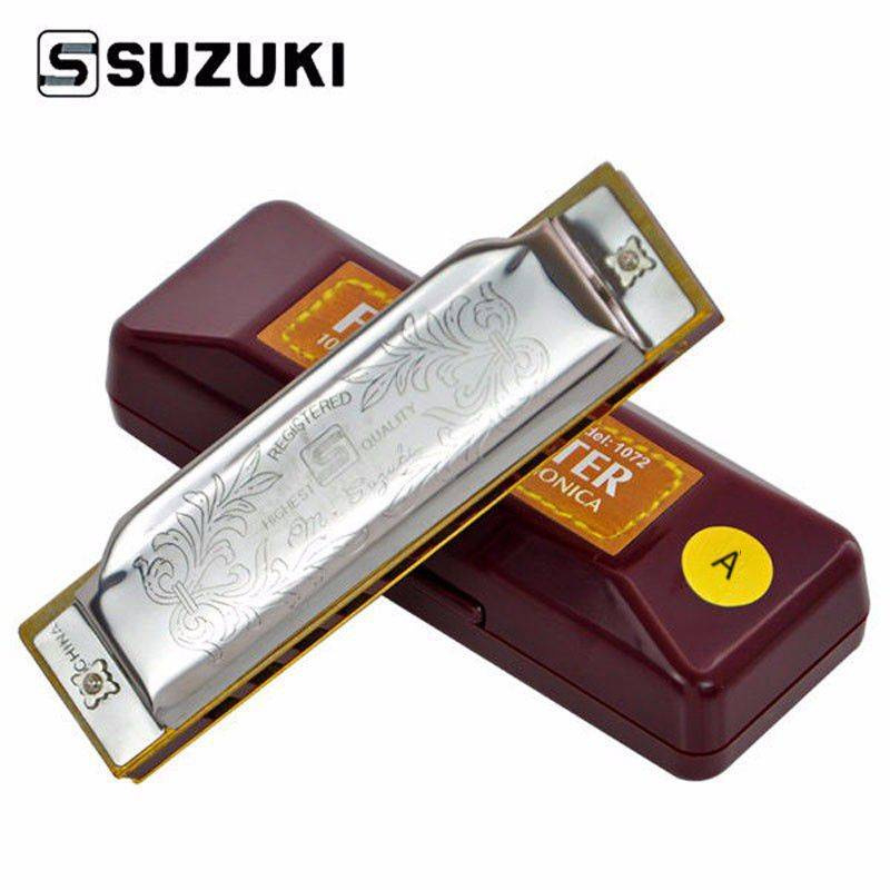 Suzuki Folk Master 1072 Harmonica in A Tuning - 10 Holes - 20 Tones