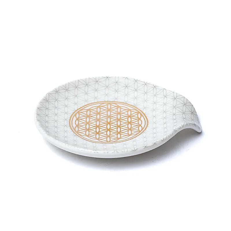 Tea Bag Resting Dish - Flower of Life
