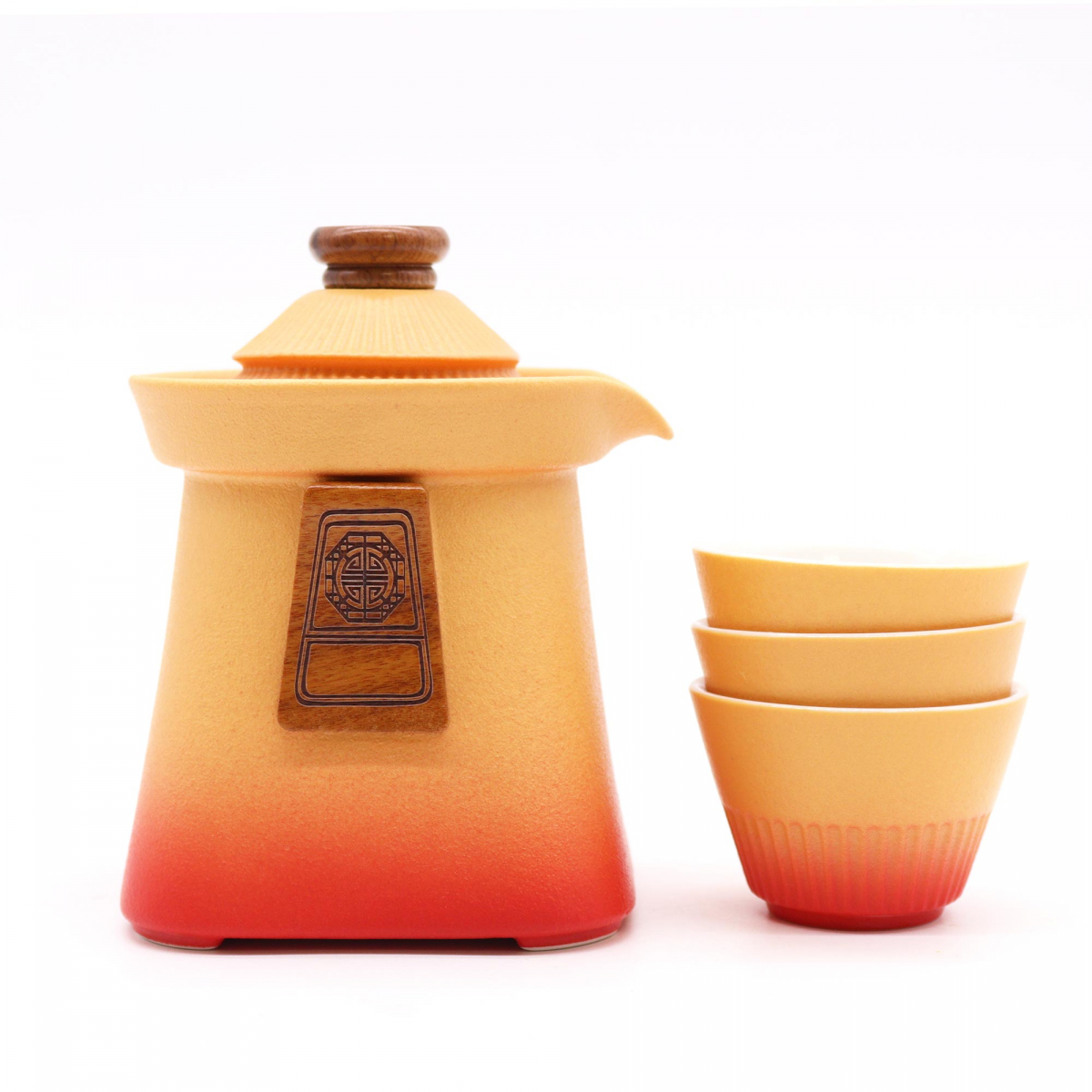 Tea Set Orange Earth - teapot 450 ml + 3 cups