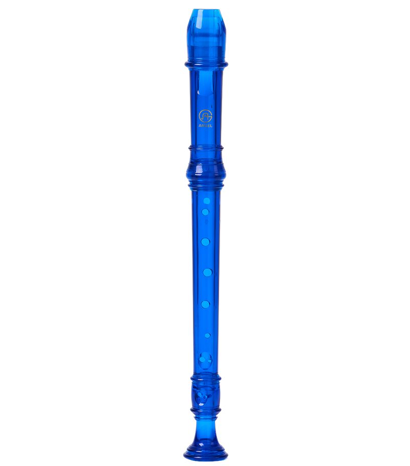 The Angel ASRG-300T-OB Soprano Recorder, Three-Piece Ocean Blue