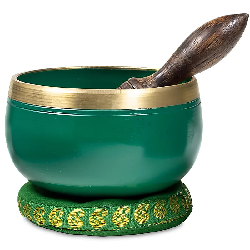 Tibetan Singing Bowl Anahata (heart, heart) chakra - green 220g