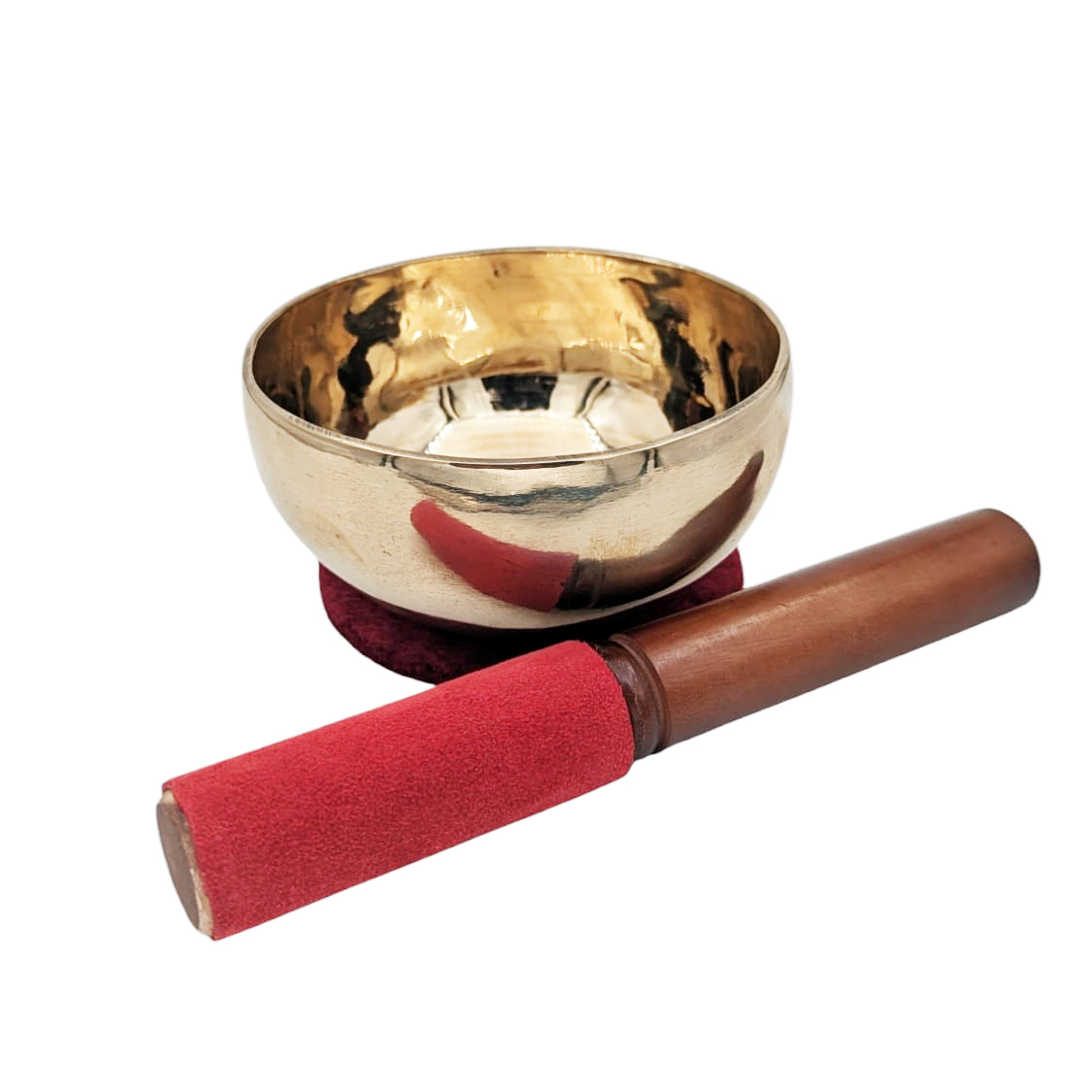 Tibetan Singing Bowl, hand hammered 500-600g, 13-15cm with mallet and pad, Sundara