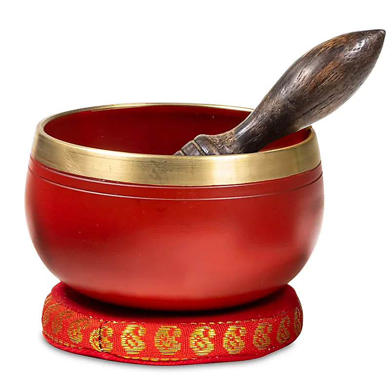 Tibetan Singing Bowl Muladhara (Root, base) Chakra - Red 220g