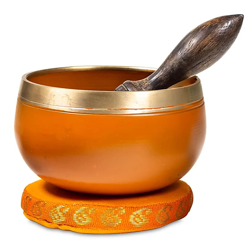 Tibetan Singing Bowl Svadistana (sacral) chakra - orange 400g