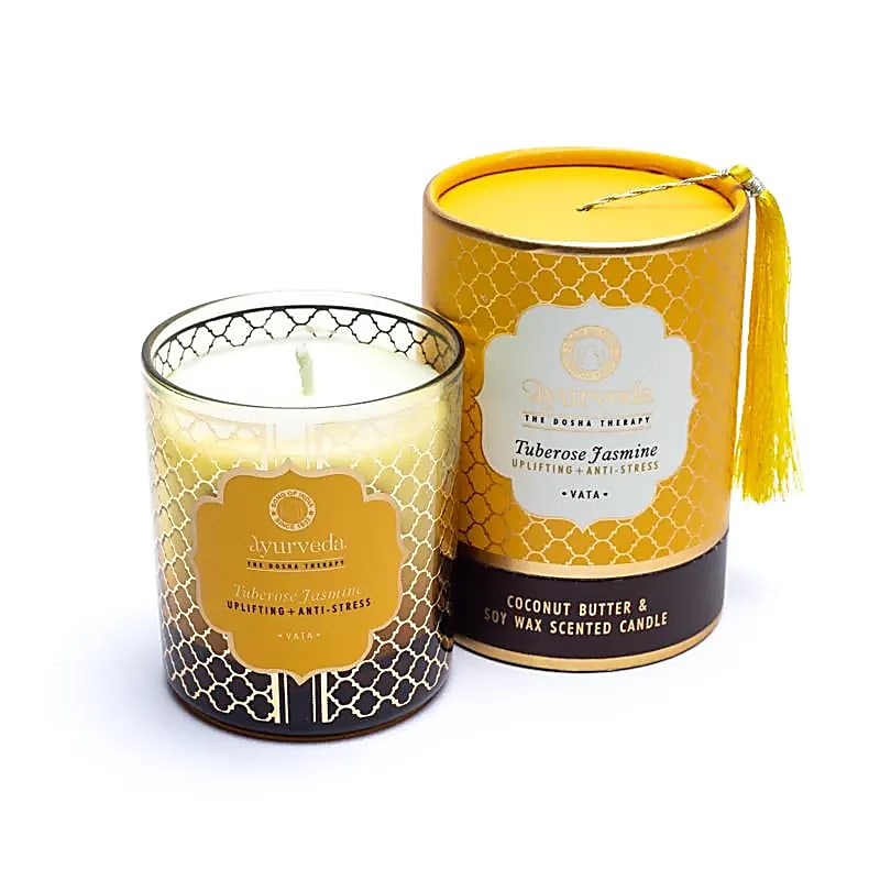 Tuberose and Jasmine Scented Candle, Ayurveda Vata