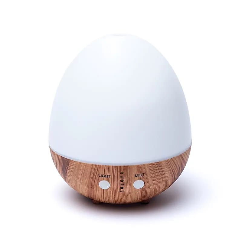 Ultrasonic Aroma Diffuser - Oval White Natural USB, 200 ml