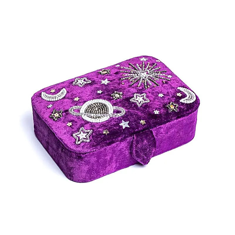 Velvet Jewelry / Tarot Box - Purple 