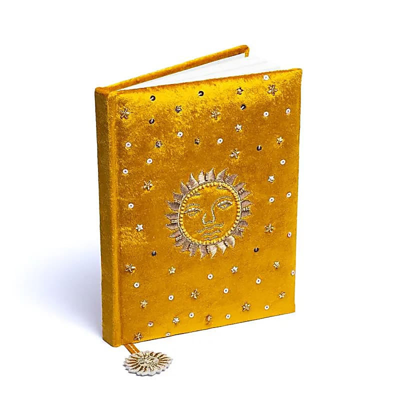 Velvet Notebook - Yellow with the Sun (20 × 15 cm)